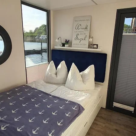 Hausboot Fjord Dory Mit Biosauna In Schleswig Exterior photo